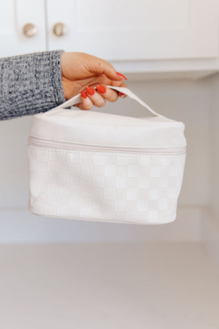 Subtly Checked Cosmetic Bags 3 Piece Set in Ivory-OS-[option4]-[option5]-[option6]-[option7]-[option8]-Womens-Clothing-Shop