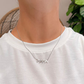 PREORDER: Cubic Zirconia Mama Pendant Necklaces in Two Colors-[option4]-[option5]-[option6]-[option7]-[option8]-Womens-Clothing-Shop