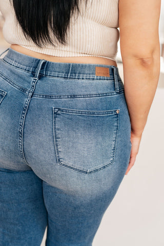 Emily High Rise Cool Denim Pull On Capri Jeans-[option4]-[option5]-[option6]-[option7]-[option8]-Womens-Clothing-Shop