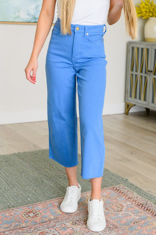 Lisa High Rise Control Top Wide Leg Crop Jeans in Sky Blue-[option4]-[option5]-[option6]-[option7]-[option8]-Womens-Clothing-Shop