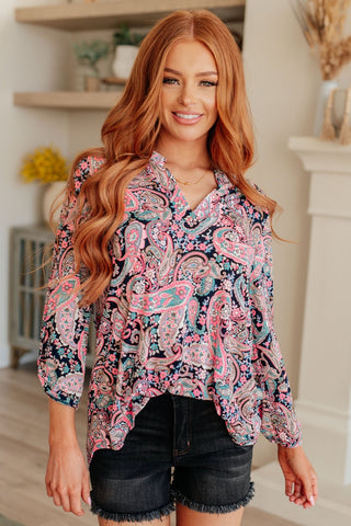 Lizzy Top in Pink Paisley-[option4]-[option5]-[option6]-[option7]-[option8]-Womens-Clothing-Shop