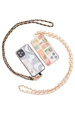 PU Leather Gold Chain Cell Phone Lanyard Set of 2-OS-[option4]-[option5]-[option6]-[option7]-[option8]-Womens-Clothing-Shop