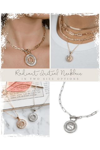 PREORDER: Radiant Initial Necklace-[option4]-[option5]-[option6]-[option7]-[option8]-Womens-Clothing-Shop