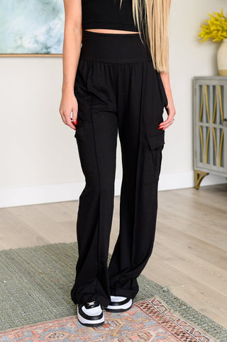 Race to Relax Cargo Pants in Black-[option4]-[option5]-[option6]-[option7]-[option8]-Womens-Clothing-Shop