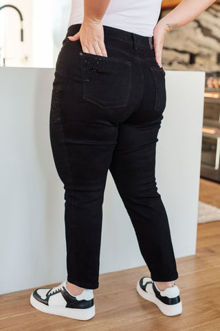 Reese Rhinestone Slim Fit Jeans in Black-[option4]-[option5]-[option6]-[option7]-[option8]-Womens-Clothing-Shop