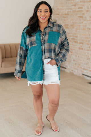 Tied for Time Thermal Plaid Button Up-[option4]-[option5]-[option6]-[option7]-[option8]-Womens-Clothing-Shop