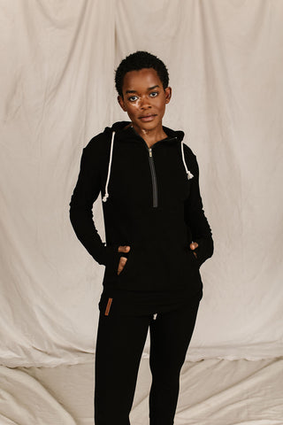 Ampersand Ave Performance Fleece Halfzip Sweatshirt | Poppy Seed-[option4]-[option5]-[option6]-[option7]-[option8]-Womens-Clothing-Shop