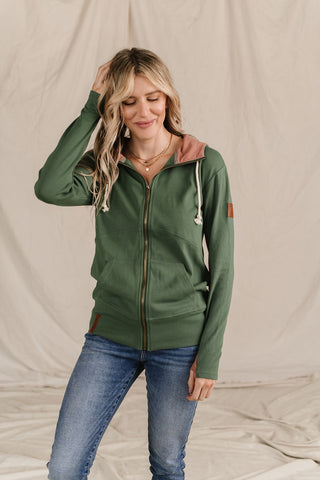 Ampersand Avenue Fullzip Sweatshirt | Happy Place-[option4]-[option5]-[option6]-[option7]-[option8]-Womens-Clothing-Shop
