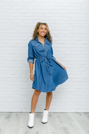 Midwest Denim Dress-[option4]-[option5]-[option6]-[option7]-[option8]-Womens-Clothing-Shop