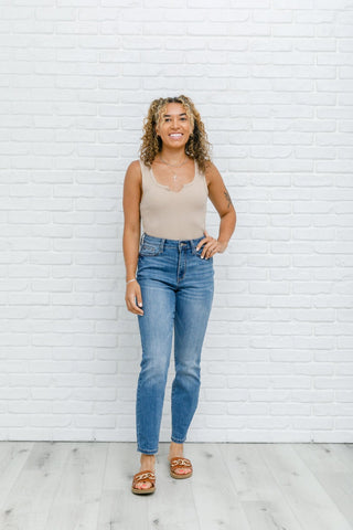 High Waist Slim Fit Jeans-[option4]-[option5]-[option6]-[option7]-[option8]-Womens-Clothing-Shop
