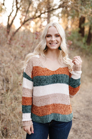 Fall With Us Striped Chenille Sweater-[option4]-[option5]-[option6]-[option7]-[option8]-Womens-Clothing-Shop