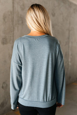 Throw On And Go Top in Teal-[option4]-[option5]-[option6]-[option7]-[option8]-Womens-Clothing-Shop