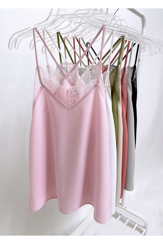 Pink Macaroon Lace Cami-[option4]-[option5]-[option6]-[option7]-[option8]-Womens-Clothing-Shop