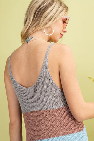 No Bad Days Color Block Sweater Tank Top-[option4]-[option5]-[option6]-[option7]-[option8]-Womens-Clothing-Shop