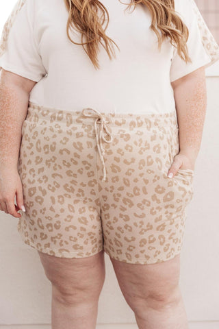 Wild Spots Shorts in Taupe-[option4]-[option5]-[option6]-[option7]-[option8]-Womens-Clothing-Shop
