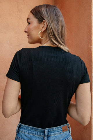 Perfect Tuck Bodysuit in Black-[option4]-[option5]-[option6]-[option7]-[option8]-Womens-Clothing-Shop