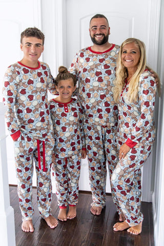 Matching Christmas Pajama Moose with Plaid Heart-[option4]-[option5]-[option6]-[option7]-[option8]-Womens-Clothing-Shop