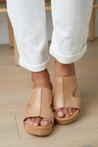 Walk Away Wedge Sandal in Rose Gold-[option4]-[option5]-[option6]-[option7]-[option8]-Womens-Clothing-Shop