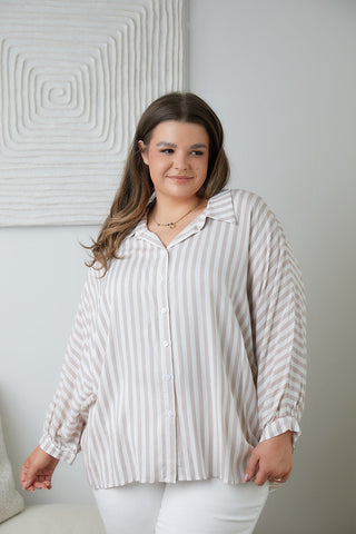 High Standards Striped Button Down-[option4]-[option5]-[option6]-[option7]-[option8]-Womens-Clothing-Shop