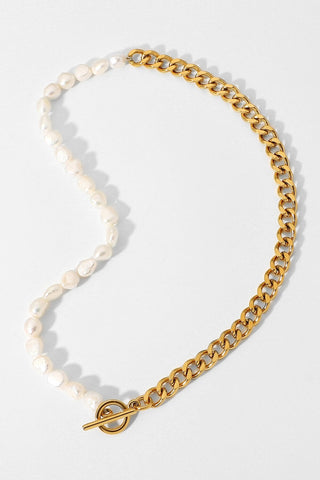 Dream Life Pearl Chunky Chain Necklace-Gold-One Size-[option4]-[option5]-[option6]-[option7]-[option8]-Womens-Clothing-Shop