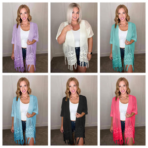PREORDER: Crochet Cardigan in Six Colors-[option4]-[option5]-[option6]-[option7]-[option8]-Womens-Clothing-Shop