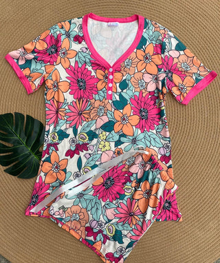 PREORDER: Short Sleeve Pajama Set with Capris in Assorted Prints-[option4]-[option5]-[option6]-[option7]-[option8]-Womens-Clothing-Shop