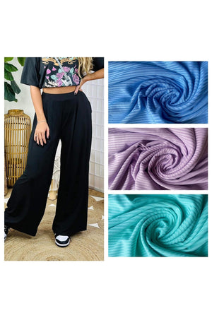 PREORDER: Petite Length Ribbed Pants in Four Colors-[option4]-[option5]-[option6]-[option7]-[option8]-Womens-Clothing-Shop