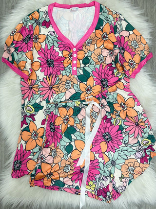 PREORDER: Short Sleeve Pajama Set with Shorts in Assorted Prints-[option4]-[option5]-[option6]-[option7]-[option8]-Womens-Clothing-Shop