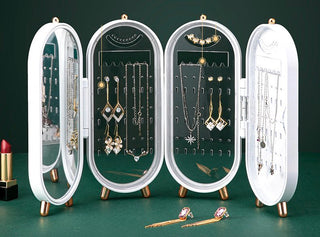 PREORDER: Portable Jewelry Storage in White-OS-[option4]-[option5]-[option6]-[option7]-[option8]-Womens-Clothing-Shop