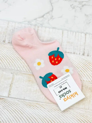 PREORDER: Fruity No Show Socks in Two Colors-[option4]-[option5]-[option6]-[option7]-[option8]-Womens-Clothing-Shop