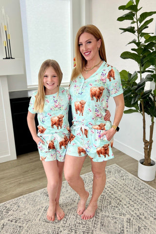 PREORDER: Matching Short Pajamas in Assorted Prints-[option4]-[option5]-[option6]-[option7]-[option8]-Womens-Clothing-Shop