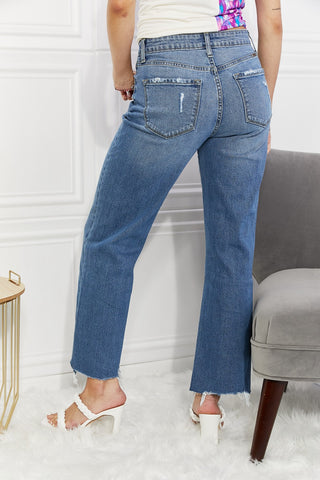 Kancan Melanie Crop Wide Leg Jeans-[option4]-[option5]-[option6]-[option7]-[option8]-Womens-Clothing-Shop