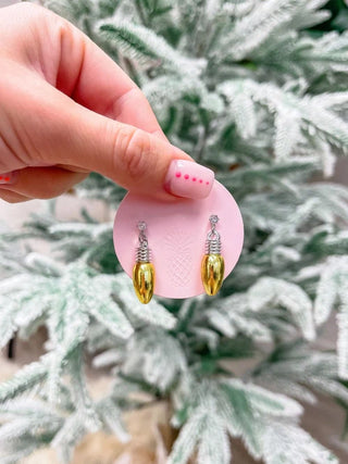 PREORDER: Christmas Light Bulb Dangle Earrings in Yellow-One Size-[option4]-[option5]-[option6]-[option7]-[option8]-Womens-Clothing-Shop