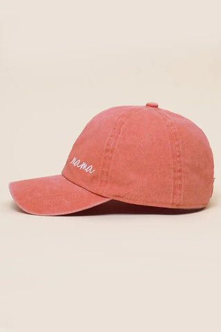 PREORDER: Mama Embroidered Baseball Cap in Assorted Colors-[option4]-[option5]-[option6]-[option7]-[option8]-Womens-Clothing-Shop