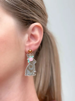PREORDER: Chocolate Easter Bunny Post Dangle Earrings-OS-[option4]-[option5]-[option6]-[option7]-[option8]-Womens-Clothing-Shop