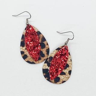 Red Glitter and Leopard Layered Itty Bitties-[option4]-[option5]-[option6]-[option7]-[option8]-Womens-Clothing-Shop