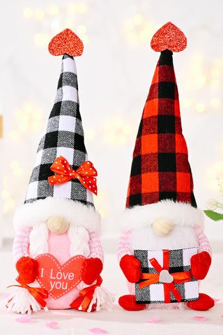 Valentine's Day Plaid Pointed Hat Gnome-[option4]-[option5]-[option6]-[option7]-[option8]-Womens-Clothing-Shop