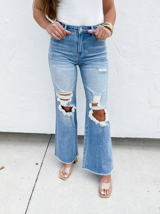 PREORDER: Blakeley Lightwash Distressed Jeans-[option4]-[option5]-[option6]-[option7]-[option8]-Womens-Clothing-Shop