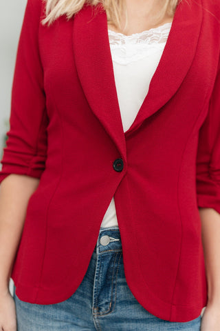 Acting Like A Lady Blazer in Red-[option4]-[option5]-[option6]-[option7]-[option8]-Womens-Clothing-Shop