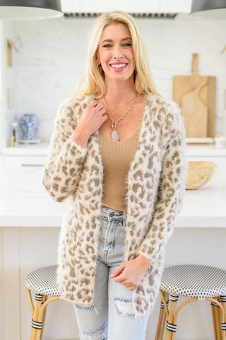 All Love Fuzzy Eyelash Knit Animal Print Cardigan-[option4]-[option5]-[option6]-[option7]-[option8]-Womens-Clothing-Shop