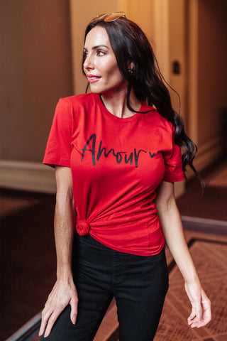 Amour Tee in Cherry Red-[option4]-[option5]-[option6]-[option7]-[option8]-Womens-Clothing-Shop