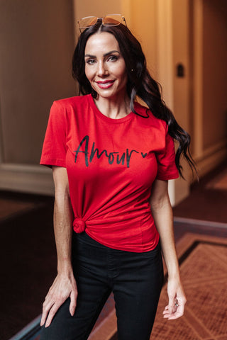 Amour Tee in Cherry Red-[option4]-[option5]-[option6]-[option7]-[option8]-Womens-Clothing-Shop