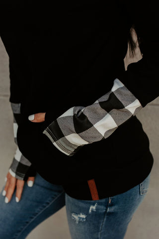Ampersand Doublehood Sweatshirt-Checks Out-[option4]-[option5]-[option6]-[option7]-[option8]-Womens-Clothing-Shop