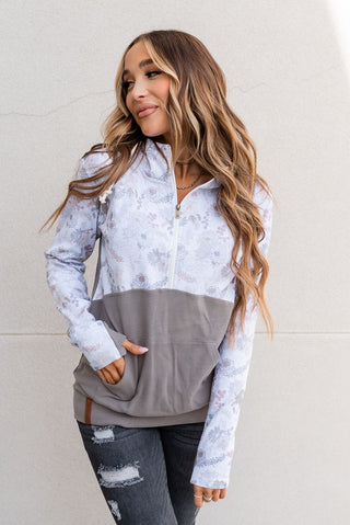 Ampersand Halfzip Sweatshirt - Picked Perfect-[option4]-[option5]-[option6]-[option7]-[option8]-Womens-Clothing-Shop