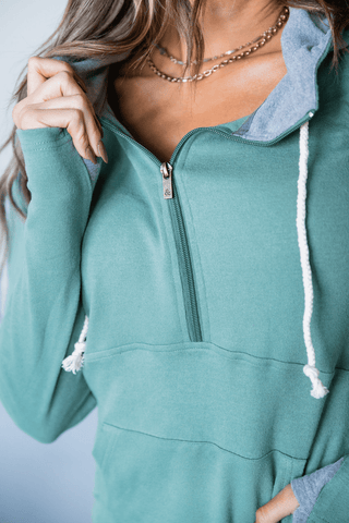 Ampersand Halfzip Sweatshirt - Simple Things-[option4]-[option5]-[option6]-[option7]-[option8]-Womens-Clothing-Shop