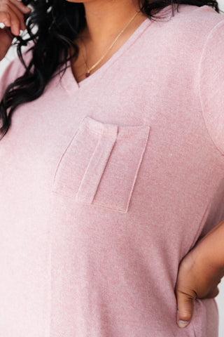 Basic V-neck in Pink-[option4]-[option5]-[option6]-[option7]-[option8]-Womens-Clothing-Shop