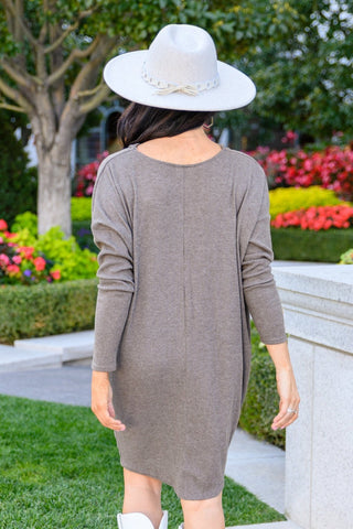 Be True Cowl Neck Knit Mini Dress In Cocoa-[option4]-[option5]-[option6]-[option7]-[option8]-Womens-Clothing-Shop