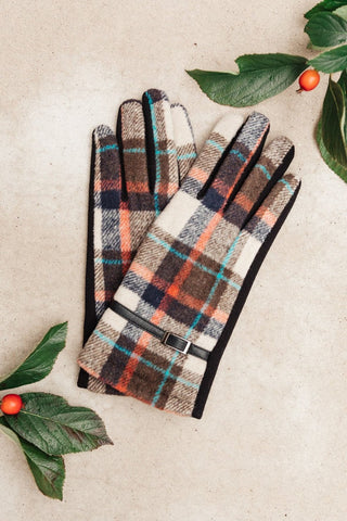 Beautifully Buckled Wool Gloves in Plaid-[option4]-[option5]-[option6]-[option7]-[option8]-Womens-Clothing-Shop