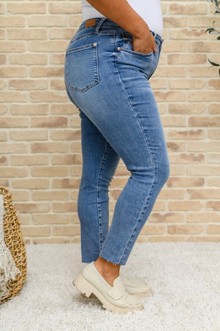 Becca Hi-Waisted Embroidered Pocket Relaxed Jeans-[option4]-[option5]-[option6]-[option7]-[option8]-Womens-Clothing-Shop
