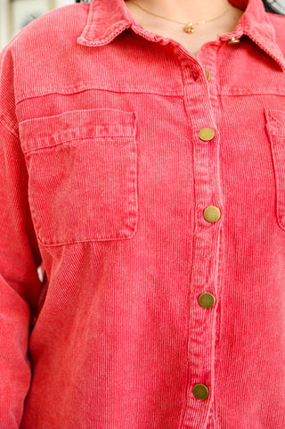 Best Day Ever Corduroy Shacket In Red-[option4]-[option5]-[option6]-[option7]-[option8]-Womens-Clothing-Shop